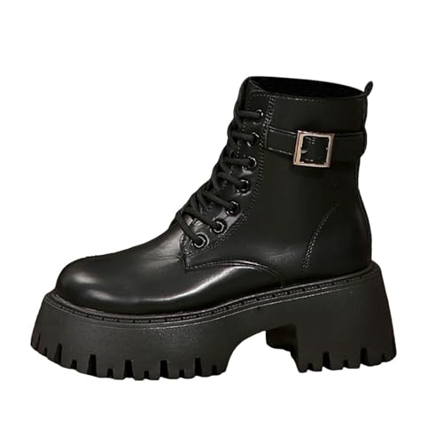 Sfwqoifou Schwarze Schuhe Damen, Chelsea Boots Damen Leder Klassische Kurze Ankle Herbstschuhe mit Absatz Leicht Stiefel Plateau Schlupfstiefel Stiefeletten Elegante Zipper, Schwarz, 42 Sfwqoifou Schwarze Schuhe Damen, Chelsea Boots Damen Leder Klassische Kurze Ankle Herbstschuhe mit Absatz Leicht Stiefel Plateau Schlupfstiefel Stiefeletten Elegante Zipper, Schwarz, 42 von Sfwqoifou