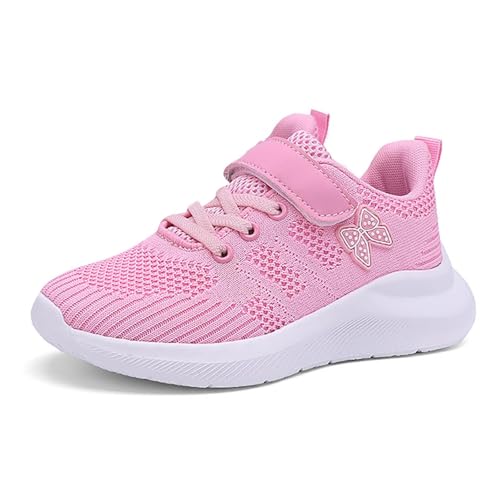 Sfwqoifou Sneaker Mädchen Mesh Leicht Festliche Traillaufschuhe Kinderschuhe Minimalistische Atmungsaktiv Klettverschluss Straßenlaufschuhe Tennis Schuhe von Sfwqoifou