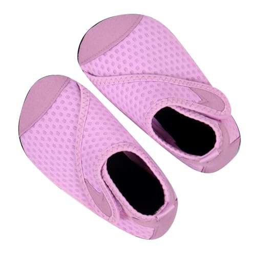 Sfwqoifou Wasserschuhe Kinder gr 31, Badeschuhe Kinder Schwimmschuhe rutschfeste Baby Neoprenschuhe Aquaschuhe Schnell Trocknend Pool Barfußschuhe Strandschuhe Sommer Wasserschuhe Leicht, Lila, 24 von Sfwqoifou