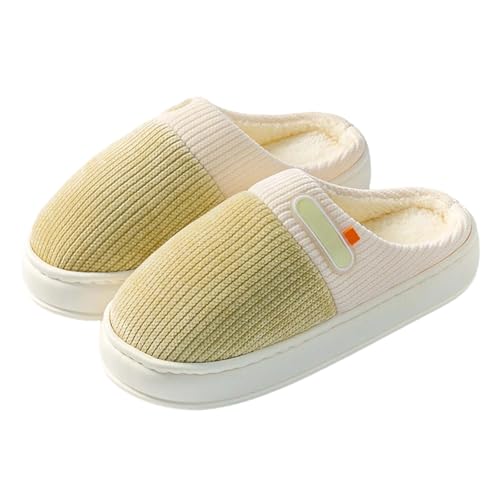Sfwqoifou filzpantoffeln damen 39, Pantoffeln Damen Herren Warm Leichte Bequeme Slippers Rutschfeste Winterschuhe Filzpantoffeln Unisex Weiche Hausschuhe Winter Plüsch, Grün, 41 von Sfwqoifou