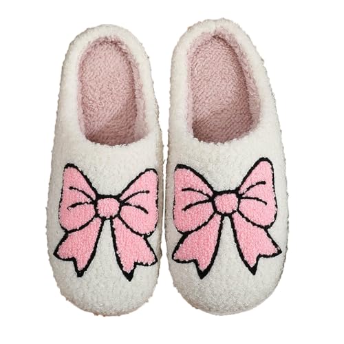 Sfwqoifou hausschuhe 37, Filzpantoffeln Damen Warm Plüsch Winterschuhe Rutschfeste Unisex Pantoffeln Hausschuhe Leichte Bequeme Slippers Winter Weiche, Rosa, 37 von Sfwqoifou
