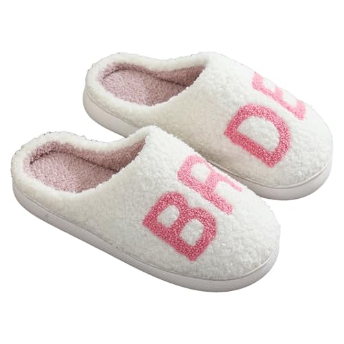 Sfwqoifou pantoffeln damen 37, Filzpantoffeln Damen Warm Plüsch Pantoffeln Slippers Winter Unisex Winterschuhe Hausschuhe Weiche Leichte Rutschfeste Bequeme, Klar, 37 von Sfwqoifou