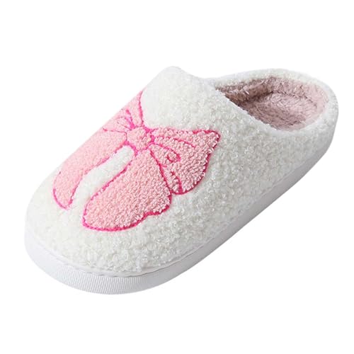 Sfwqoifou pantoffeln damen 40, Pantoffeln Herren Warm Rutschfeste Hausschuhe Leichte Winter Winterschuhe Slippers Plüsch Unisex Filzpantoffeln Bequeme Weiche, Rosa, 40 von Sfwqoifou