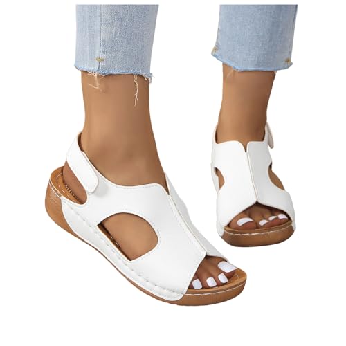Sfwqoifou plateau damen, Orthopädische Sandalen Damen Sommer Waschbare Slingback Sommerschuhe Slide Sandaletten Weiche Bequem Römersandalen mit Weiche Fussbett Casual Plateau Wandersandalen 38 von Sfwqoifou
