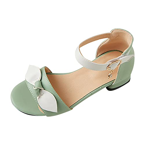 Sfwqoifou sandalen mädchen, Prinzessin Schuhe Mädchen Absatz Weiche Stöckelschuhe Glitzer Strass Schnalle Riemen Kinderschuhe Mary Jane für Party Brautschuhe Sandalen Outdoor, Grün, 33 von Sfwqoifou