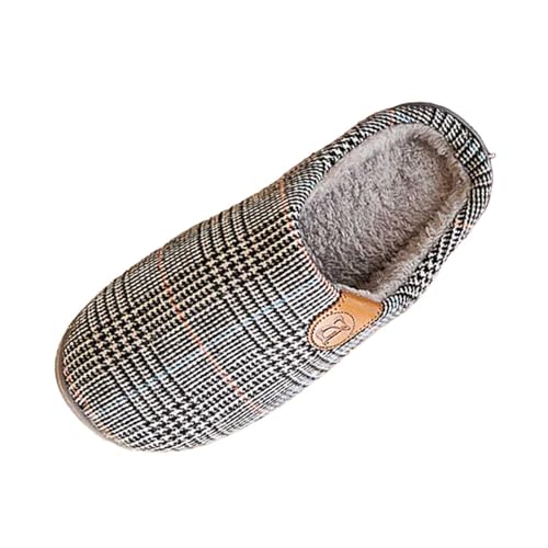 Sfwqoifou slippers women, Pantoffeln Damen Herren Warm Unisex Weiche Hausschuhe Slippers Bequeme Winter Winterschuhe Filzpantoffeln Leichte Plüsch Rutschfeste, Grau, 39 von Sfwqoifou