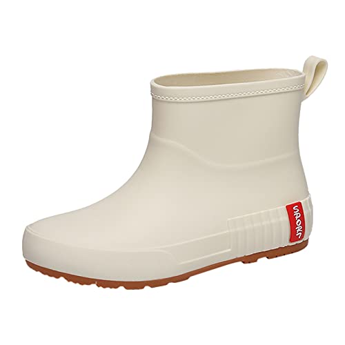 Sfwqoifou springerstiefel, Gummistiefel Herren Halbhoch Barfuß Unisex Hiking Boots Galoschen Weit Bequem Sommerstiefel Rutschfeste Reitstiefel Gummistiefeletten Atmungsaktiv, B, 40 von Sfwqoifou