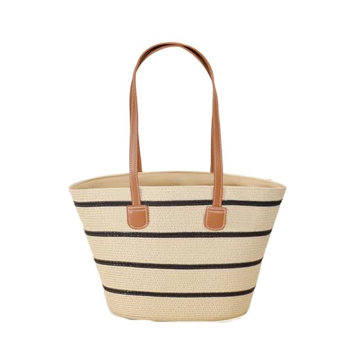 handtasche geflochten, Sommertaschen Damen Gestrickte Strand Stroh Schultertasche Netz Umhängetasche Tragetaschen Vintage Strandtasche Strohtaschen Leichte Boho Strandbeutel, Schwarz, One Size handtasche geflochten, Sommertaschen Damen Gestrickte Strand Stroh Schultertasche Netz Umhängetasche Tragetaschen Vintage Strandtasche Strohtaschen Leichte Boho Strandbeutel, Schwarz, One Size von Sfwqoifou