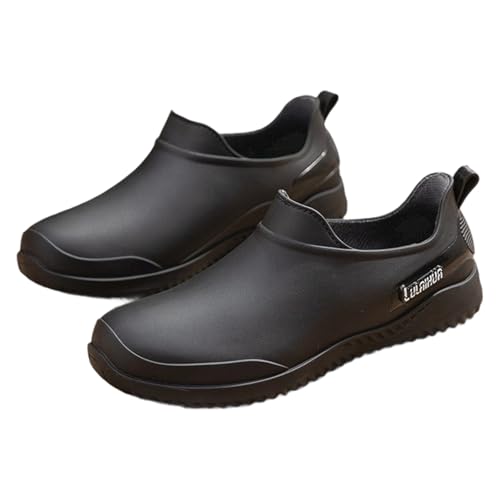 herren gummistiefel, Barfuß Gummistiefel Damen Atmungsaktiv Rutschfeste Unisex Reitstiefel Gummistiefeletten Bequem Galoschen Halbhoch Leichte Hiking Boots Wasserdicht Sommerstiefel, Schwarz, 39 von Sfwqoifou
