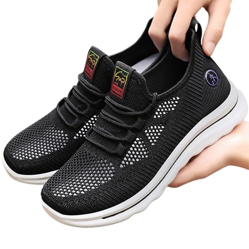slip sneakers, Volleyball Schuhe Damen Leichte Sommer mit Dämpfung Laufschuhe Sneaker Atmungsaktiv Orthopädische Schuhes Freizeitschuhe Walkingschuhe Trainingsschuhe Gym Turnschuhe, Schwarz, 36 slip sneakers, Volleyball Schuhe Damen Leichte Sommer mit Dämpfung Laufschuhe Sneaker Atmungsaktiv Orthopädische Schuhes Freizeitschuhe Walkingschuhe Trainingsschuhe Gym Turnschuhe, Schwarz, 36 von Sfwqoifou