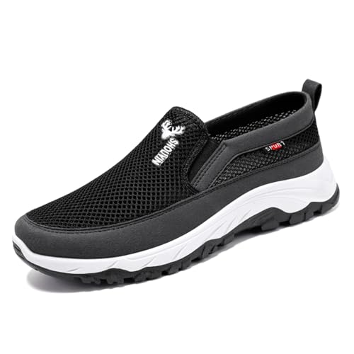 sneaker herren 47, Sneaker Herren Slip on Minimalistisches Ohne Schnuersenkel Straßenlaufschuhe Walkingschuhe Leichtgewichts Atmungsaktiv Sommerschuhe Turnschuhe Laufschuhe Outdoor Sneake, Schwarz, 40 sneaker herren 47, Sneaker Herren Slip on Minimalistisches Ohne Schnuersenkel Straßenlaufschuhe Walkingschuhe Leichtgewichts Atmungsaktiv Sommerschuhe Turnschuhe Laufschuhe Outdoor Sneake, Schwarz, 40 von Sfwqoifou