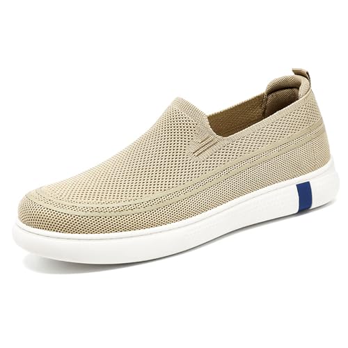sneaker herren schwarz leder, Sneaker Herren Mesh Bequem Ohne Schnuersenkel Freizeitschuhe Turnschuhe Leichtgewichts Joggingschuhe Laufschuhe Atmungsaktiv Walkingschuhe Slip on Sportschuhe, Khaki, 45 sneaker herren schwarz leder, Sneaker Herren Mesh Bequem Ohne Schnuersenkel Freizeitschuhe Turnschuhe Leichtgewichts Joggingschuhe Laufschuhe Atmungsaktiv Walkingschuhe Slip on Sportschuhe, Khaki, 45 von Sfwqoifou