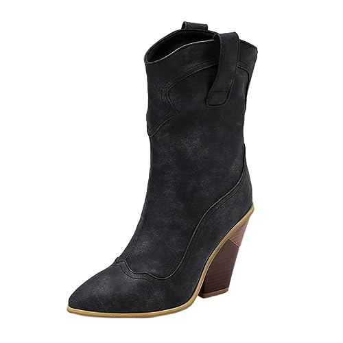 stiefeletten damen mit absatz schwarz spitz, Ankle Boots Damen mit Absatz Elegante Klassische Schlupfstiefel Leicht Plateau Stiefeletten Leder Kurze Chelsea Herbstschuhe Zipper Stiefel, Schwarz, 38 stiefeletten damen mit absatz schwarz spitz, Ankle Boots Damen mit Absatz Elegante Klassische Schlupfstiefel Leicht Plateau Stiefeletten Leder Kurze Chelsea Herbstschuhe Zipper Stiefel, Schwarz, 38 von Sfwqoifou