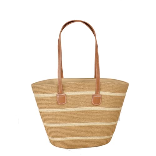 stofftasche, Sommertaschen Damen Gestrickte Strand Stroh Schultertasche Handtasche Netz Umhängetasche Tragetaschen Vintage Strandtasche Strohtaschen Leichte Boho Strandbeutel, Khaki, One Size stofftasche, Sommertaschen Damen Gestrickte Strand Stroh Schultertasche Handtasche Netz Umhängetasche Tragetaschen Vintage Strandtasche Strohtaschen Leichte Boho Strandbeutel, Khaki, One Size von Sfwqoifou