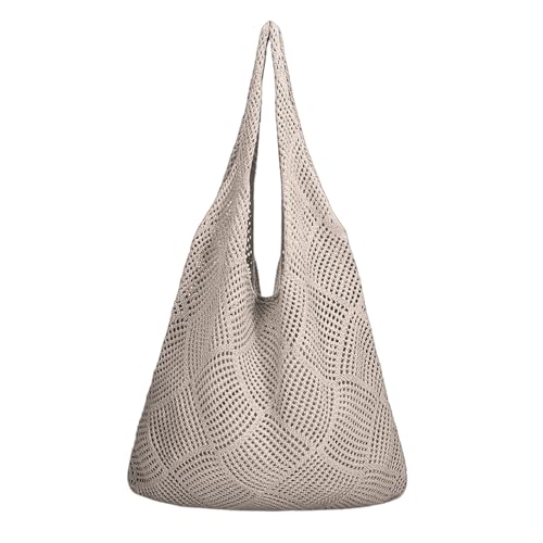 strandtasche damen klein, Sommertaschen Damen Gestrickte Netz Strandbeutel Strand Stroh Schultertasche Strohtaschen Boho Vintage Strandtasche Tragetaschen Sommer Häkeltasche, Khaki, One Size strandtasche damen klein, Sommertaschen Damen Gestrickte Netz Strandbeutel Strand Stroh Schultertasche Strohtaschen Boho Vintage Strandtasche Tragetaschen Sommer Häkeltasche, Khaki, One Size von Sfwqoifou