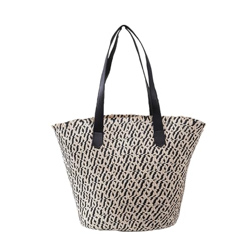 strandtasche geflochten, Sommer Tasche Damen Strand Netz Party Tragetaschen Leichte Umhängetasche Häkeltasche Boho Vintage Strandtasche Strohtaschen Gestrickte Strandbeutel, Schwarz, One Size strandtasche geflochten, Sommer Tasche Damen Strand Netz Party Tragetaschen Leichte Umhängetasche Häkeltasche Boho Vintage Strandtasche Strohtaschen Gestrickte Strandbeutel, Schwarz, One Size von Sfwqoifou
