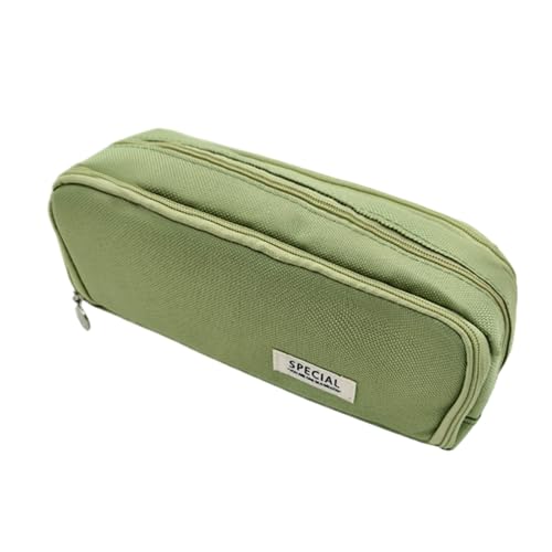 Sghtil Federmäppchen mit großem Fassungsvermögen, spezielles Federmäppchen, tragbares Federmäppchen – eleganter Stifte-Organizer, Federmäppchen mit Fächern, Schreibwarentasche, grün, Se référer au von Sghtil