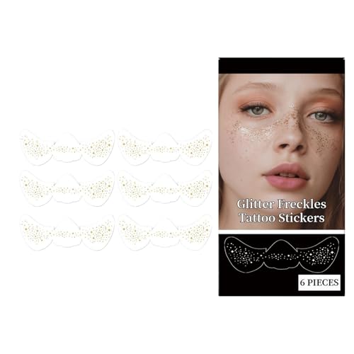 Sghtil Glitzernde Sommersprossen | Makeup-Sticker für natürliche Optik - Wasserfeste -Aufkleber Für Auftritte, Alltag, Feste, Partys & Kostümveranstaltungen von Sghtil