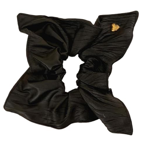 Sghtil Große Knarren, PU-Lederimitat, große Krabbelknirschen, elastische Haargummis für Frauen und Mädchen mit dickem und dünnem Haar von Sghtil