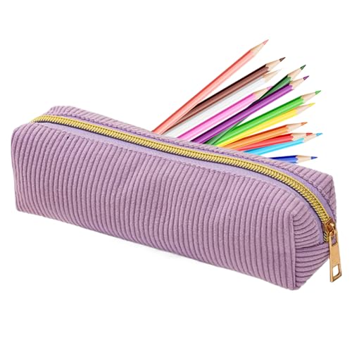 Sghtil Großraum Stiftetui | Federmäppchen für Teenager Mädchen | Einfarbige Große Cordelino Schreibwaren Tasche für Schüler Erwachsene Mädchen von Sghtil