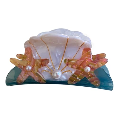 Sghtil Haarspangen für Damen, Seestern-Haarspange, Kiefer-Acetat, kein Verrutschen der Haarspangen | niedliches Perlendesign, Haar-Accessoires von Sghtil