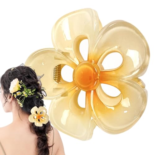 Sghtil Haarspangen mit Blumen, Haarklammern mit Blumen - Acryl Haarklammer starker Halt | Rutschfeste Haarspangen Haarspangen Groß Damen für von Sghtil
