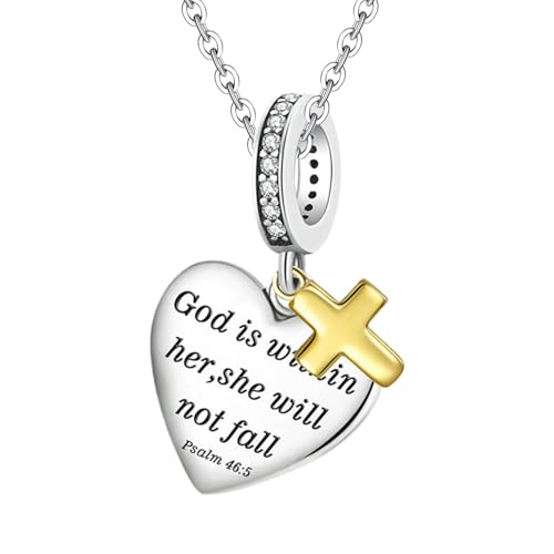 Sghtil Herzanhänger für Armbänder, Herzanhänger für die Schmuckherstellung | christlicher Halsketten-Anhänger | Herzgurt für Christian Crafts Armband Halskette Schmuck, Se référer au descriptif von Sghtil