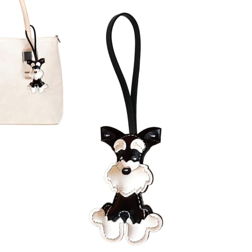Sghtil Hunde-Schlüsselanhänger-Verzierung, Schnauzer Ornament - Rucksack-Charme-Dekorationsart - Haustierliebhaber-Kollektion, exquisite Taschen-Verzierung für, Schwarz, riferimento alla von Sghtil