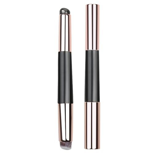 Sghtil Lippenpeelungsbürste, Silikonlippenbürste - Silikon -Lidschatten Applikator - Wiederverwendbare tragbare Doppelkopfkosmetikhelfer für Männer Männer Make-up Gesicht Concealer Gesichtshaut von Sghtil
