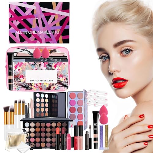 Sghtil Make-Up Zähler Set für Anfänger Make-up Set - Reise-Make-up-Set mit Reisetasche | Inklusive Concealer-Patte, Augenbrauen-Creme, Mascara, Puder Sghtil Make-Up Zähler Set für Anfänger Make-up Set - Reise-Make-up-Set mit Reisetasche | Inklusive Concealer-Patte, Augenbrauen-Creme, Mascara, Puder von Sghtil