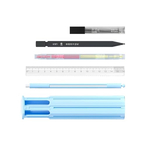 Sghtil Multifunktionale Stiftebox, Bleistiftbox - Stiftebox | Sechseckiges Multifunktionales Federmäppchen, praktisches und Robustes Federmäppchen für Zuhause, Schule, blau, riferimento alla von Sghtil