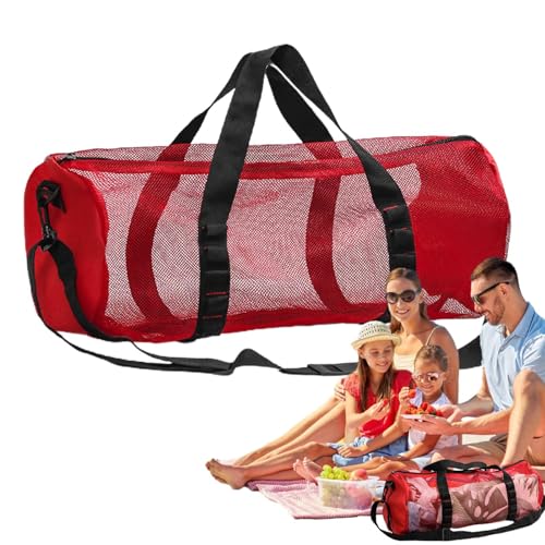 Sghtil Netztasche, Netz-Turnbeutel,Zylindrische Tauchtasche mit Netzdesign und verstellbarem Schultergurt - Multifunktionale Schnorchelausrüstung mit großer Kapazität mit Innenhaken von Sghtil