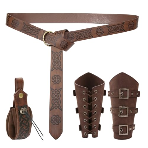 Sghtil Renaissance Accessoires Herren | Mittelalterlicher Festival Gürteltasche - Leder Vintage Hüfttasche für Kostümevent Festival Cosplay Mittelaltermarkt Thementage von Sghtil