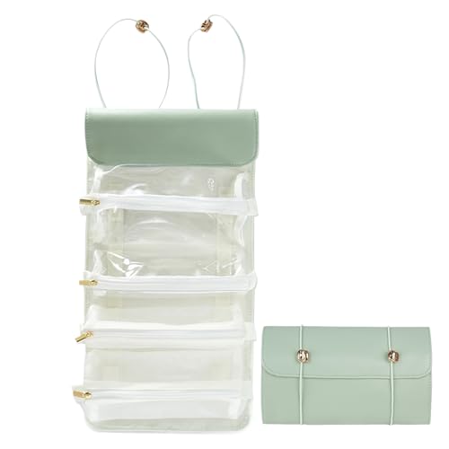 Sghtil Rollen Sie Make -up -Organizer -Tasche, Faltbare Toilettenbeutel für Frauen, Make -up -Pinsel -Roll -Up -Beutelhalter, Rollen Sie die Reisetoppelskoffer mit abnehmbaren Beuteln, Faltbarer von Sghtil