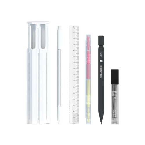 Sghtil Sechseckiges Federmäppchen, multifunktionale Bleistift-Aufbewahrungsbox - Stabile Stiftebox,Sechseckiger Schul-Aufbewahrungsbehälter, tragbarer Kunst-Schulbedarf-Aufbewahrungsorganisator für von Sghtil