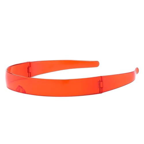 Sghtil Stirnband Sonnenbrille – elegante Sonnenbrille im Bandana-Stil, futuristisches Modell für Frauen mit schickem Charme – Geschenkidee für Familie, Freunde und Paare, rot, Se référer au descriptif von Sghtil