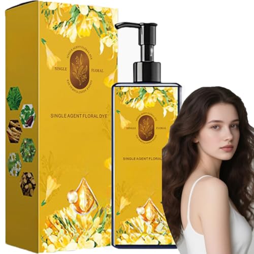 Pflegende Haarfarbe auf pflanzlicher Basis, Schwarzes Farbstoff-Shampoo für Frauen, lang anhaltendes und natürliches Haarfarben-Shampoo, Haarfärbemittel auf pflanzlicher Basis. (Chestnut Brown) von Sgjwyc