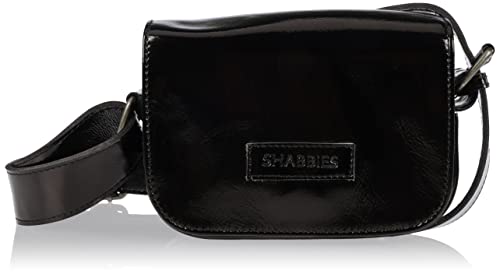 Shabbies Amsterdam Damen SHB0343 Crossbody patent leath, Schwarz, S EU von Shabbies Amsterdam