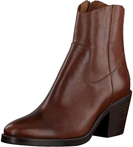 Shabbies Amsterdam Damen SHS0726 Ankle Boot 7 cm with Zipper Shiny Grain Leather, Brown, 36 EU von Fred de la Bretoniere