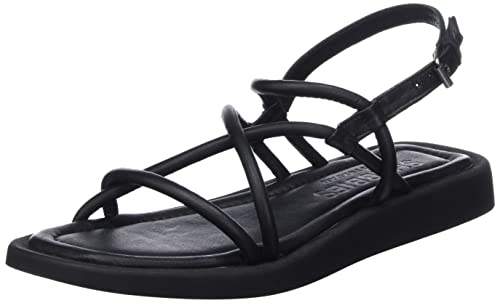 Shabbies Amsterdam Damen SHS1360 Soft Nappa Leather Flat Sandal, Black, 37 EU von Shabbies Amsterdam