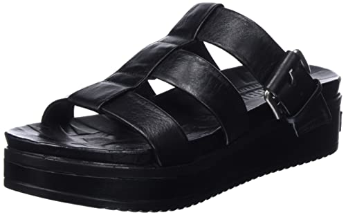 Shabbies Amsterdam Damen SHS1406 Slipper Soft Nappa Leather Flat Sandal, Black, 40 EU von Shabbies Amsterdam