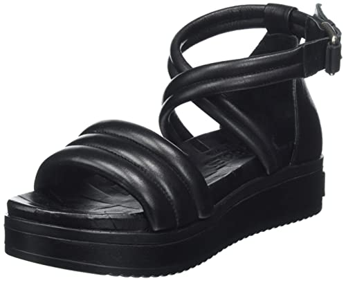 Shabbies Amsterdam Damen SHS1407 Soft Nappa Leather Flat Sandal, Black, 38 EU von Shabbies Amsterdam