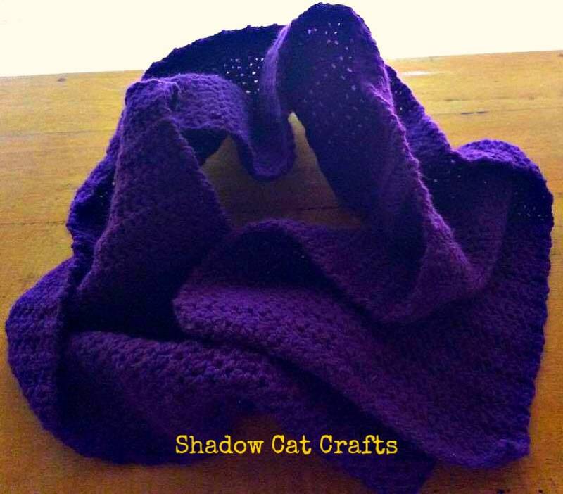 Harvest Holiday Bio Zero Waste Lila Häkelschal von ShadowCatCrafts