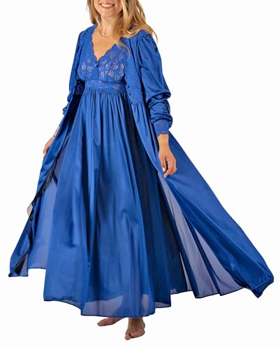 Shadowline 51737 Kleid und Peignoir - blau - 3X Mehr von Shadowline