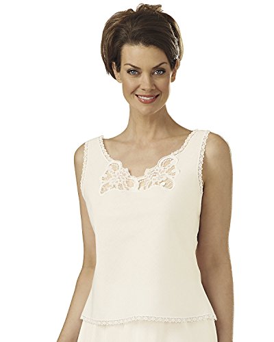 Shadowline Damen Batist Camisole aus Baumwolle 4536, Elfenbein, 44 von Shadowline