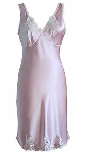 Shadowline Damen Rochelle Satin Full Slip mit verstellbaren Trägern Voller Schlupf, Blush, 2X von Shadowline