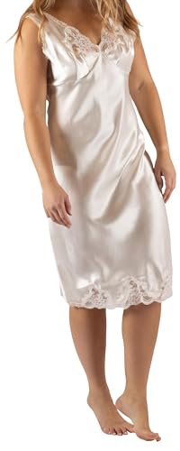 Shadowline Damen Women's Rochelle Satin Full Slip with Adjustable Straps Voller Schlupf, Elfenbein, L von Shadowline