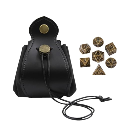 Shaersu Draw -String -Würfelbeutel, Würfelbeutel - Künstliche Leder -DICE -Beutel - Schmuck Container Board Spielen Prop -Organisation, Multi -Funktional -Karten -Begleiter für Mädchen, Teenager, von Shaersu
