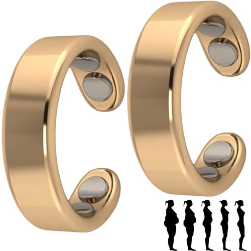 Shafaja 2 PCS Sömni Ring, Sömni Ring Damen Wechseljahre Original (Gold*2) von Shafaja