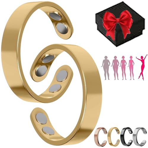 Shafaja Sömni Ring, Sömni Ring Damen Wechseljahre, Somniring Original for Women Men (Gold*2) von Shafaja